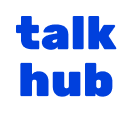 talk hub logo in blue color